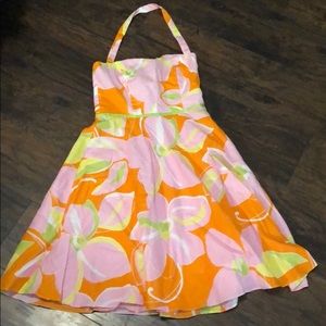 Maggy London petites floral halter dress